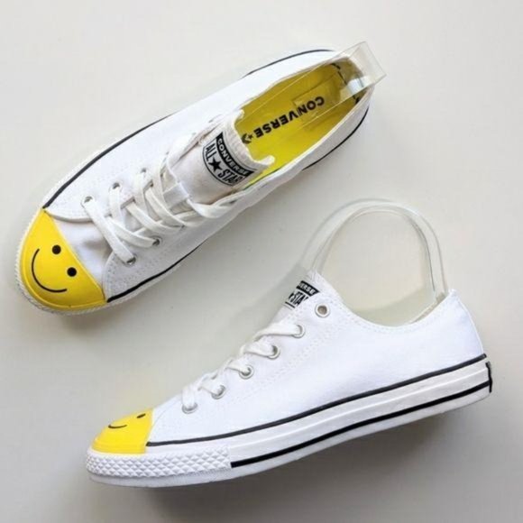 Converse Shoes 2 For 85 Converse All Star Smiley Face Emoji Poshmark